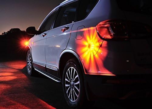 3 Pack LED Road Flares Flashing Warning Light Roadside Flare Emergency Disc Beacon, FREE Tac Flashlight, Magnetic Base for Car or Marine Boat Plus Tactical Flashlight Portable High Intensity Light