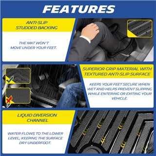 Michelin Vehicle Mats, All-Weather TPE Custom Fit Liner for 2018-2024 BMW X3 & 2019-2025 BMW X4 (3 Piece), Premier