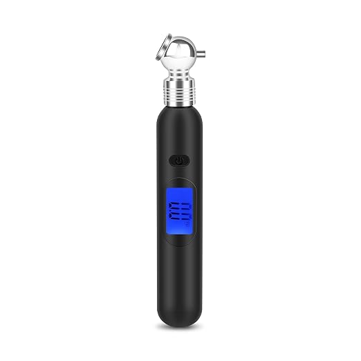 RVZONE Mini Digital Tire Pressure Gauge 3-99PSI 4 Settings Tire Gauge for Tire Pressure with Backlit LCD for for RV Car Truck Bicycle, Easy and Accurate Reading(Black)