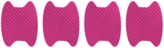 4PCS Door Handle Protector Sticker, Universal Carbon Fiber Anti-Scratches Auto Door Handle Protective Film, Side Paint Cover Guard Stickers Fit for Most Handles (Pink/4PCS)