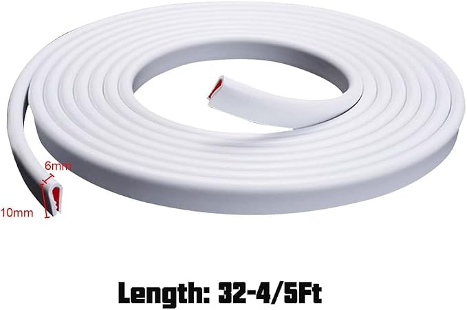 Winunite 65.6ft (20m) Car Door Edge Guards White – Self-Adhesive PVC, U-Shaped, Fits Most Vehicles, Fade-Resistant, Scratch- and Chip-Resistant – Reduces Dings in Parking Lots