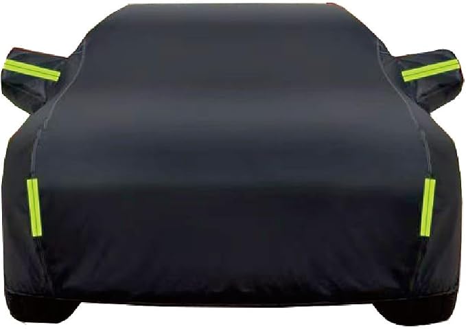 6 Layers Car Cover Waterproof All Weather, Heavy Duty Outdoor Car Cover Universal Fit Sedan Coupe Ford，Chevrolet,Buick,Honda,Volkswagen BMW etc.(Black, 3XL Sedan Length (194" to 209"))