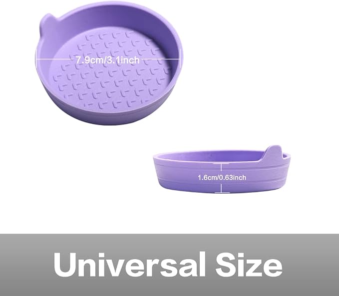 4 Packs Silicone Car Cup Holder Coasters,Car Coasters for Cup Holders,Universal Removabl Vehicle Cup Holder Coasters for Most Cars, Trucks, RVs (Purple)