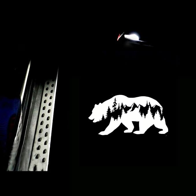 2PCS Car Door Light Logo Projector Wireless Bear Mountain Car Accessories Universal Fit for Most Cars/Trucks/SUVs Car Accessories (Light-Bear)
