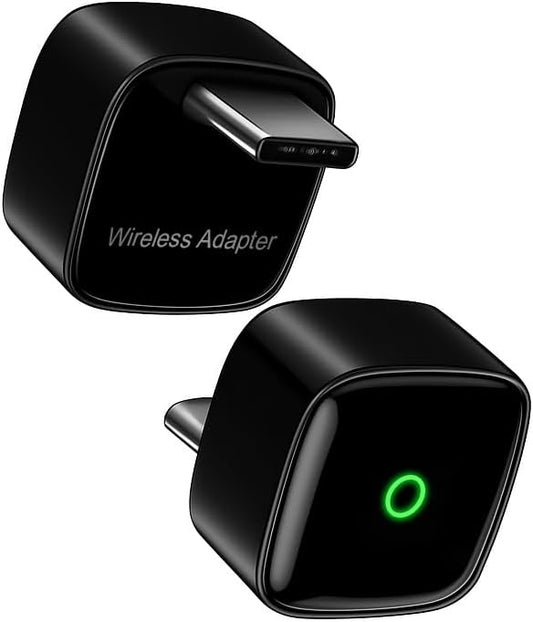 Wireless carplay Adapter USB c, Convert Factory Wired CarPlay/Android auto to Wireless, Designed for USB-C Port Cars, Stable Connection