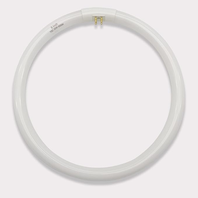 9 inch (FB681) T5 Circular Bulb Replacement for Zadro GLA, GLAW, SLWR, SLVR Makeup Mirror,22W Fluorescent Bulb,G10q 4 Pin Inward, 6500K Daylight lamp, Soft White,(9'' T5 22W)