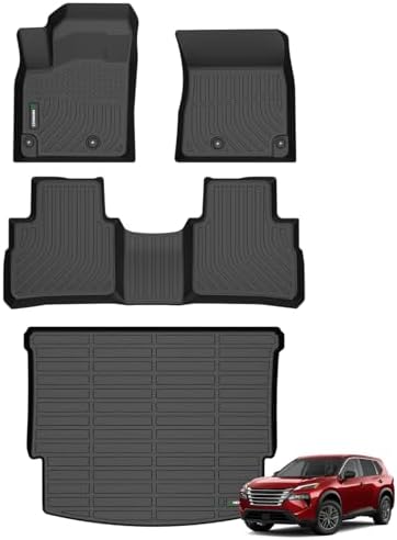 ANBINGO®-Floor Mats & Cargo Liner for Nissan Rogue 2025-2021 (NOT for Rogue Sport) All Weather Mat for Rogue TPE Car Matt Rugs Rogue Rubber Trunk Carpet Rogue Accessories