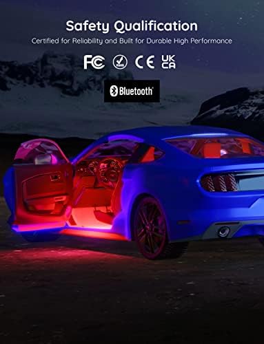 Govee Car LED Lights Bundle with Govee Underglow Car Lights, App Control, 2 Music Modes LED Lights for Cars, SUVs, Trucks, DC 12-24V