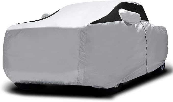 Titan Premium Multi-Layer PEVA Car Cover for Large Pick-up Trucks 213-234”. Waterproof, UV Protection, Anti-Scratch Protective Lining, Driver-Side Zippered Opening. Fits F-150, Silverado and More.