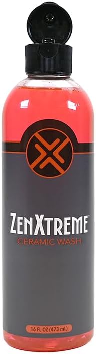Zenex ZenXtreme Ceramic Car Wash Soap | pH Neutral SiO2 Hydrophobic High Suds Formula | Concentrated | Spot-Free Drying (16 Ounce (Pack of 1))