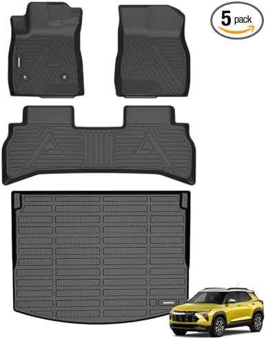 ANBINGO® Floor Mats for Chevrolet Chevy Trailblazer FWD 2026 2025 2024 2023 2022 2021 & Cargo Liner for Trailblazer FWD (Cargo Tray in Upper Deck Position) Set - Black