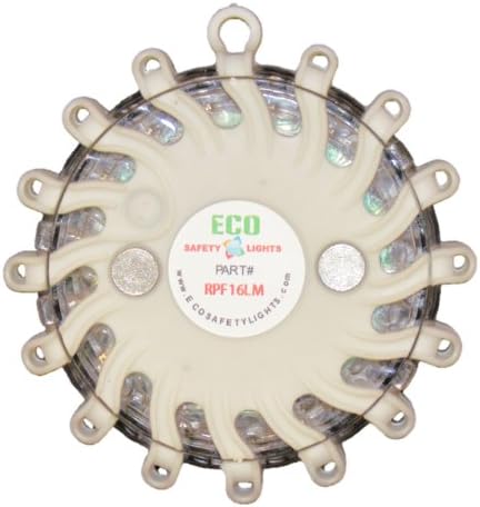 LLC RPF16LM Clear White Rechargeable Portable 16 LED Power Flare Power-Markers Magnetic (Clear)