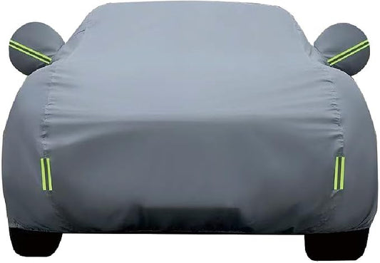 6 Layers Car Cover Waterproof All Weather, Heavy Duty Outdoor Car Cover Universal Fit Sedan Coupe Ford，Chevrolet,Buick,Honda,Volkswagen BMW etc. (Grey, 3XL Sedan Length (194" to 209"))