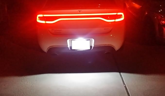 iJDMTOY Xenon White 18-SMD Full LED License Plate Light Kit Compatible With Dodge 2015-up Charger Challenger, Compatible With Chrysler 300 & Pacifica, Compatible With Jeep 2017-up Compass, etc