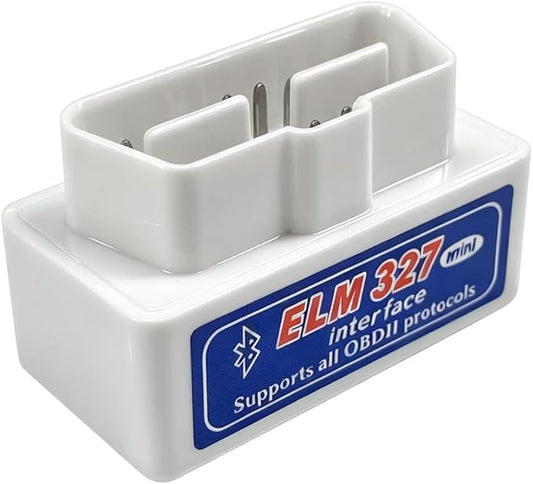 ELM327 OBDII Car Auto Diagnostic Scanner, Professional Mini Bluetooth Scan Tool Engine Fault Code Reader, Wireless Failure Detector Interface Adapter for Most OBD II Vehicles (White)