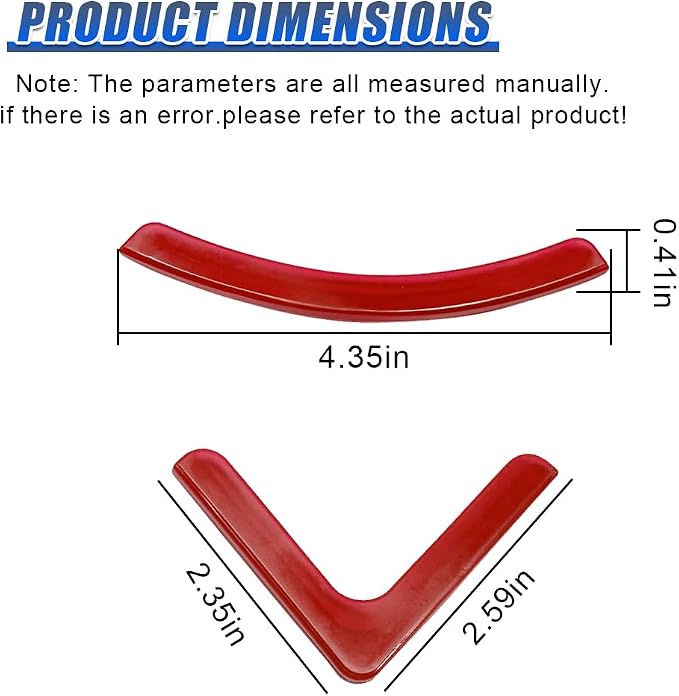 Craedli 4PCS Car Door Corner Edge Guards, Anti-Collision Auto Side Door Edge Trim Sticker, Universal Self-Adhesive Anti-Rub Vehicle Exterior Protector Decoration for SUV Pickup Truck (Red)