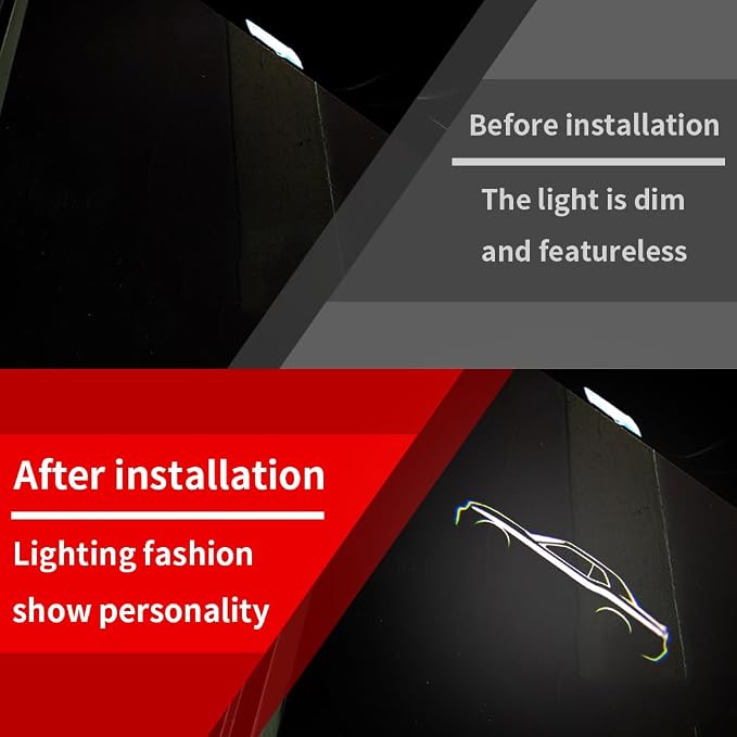 2PCS Door Lights Logo Compatible for Challenger 2015-Present, LED Ghost Shadow Welcome Puddle Projection Light Lamps Accessories (03)