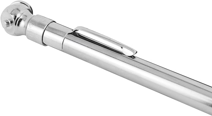 Milton S-920 Pencil Tire Pressure Gauge With Tread Depth Gauge, Built-in Deflator Valve, For Higher-Pressure Automobile Tires, Durable Plated Brass, Pressure Measured In PSI & kPa