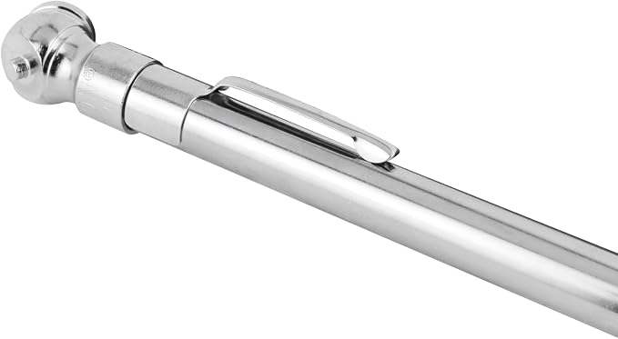 Tire Pressure Gauge, Single Ball Head Air Chuck, Nickel-Plated Brass Low-Pressure Pencil Tire Gauge, 2-20 PSI Trucks, RVs, and Cars