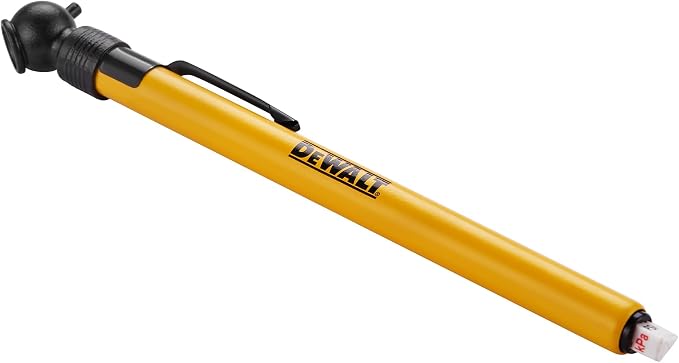 DEWALT Pencil Tire Pressure Gauge with Tread Depth Gauge, 10-70 PSI, Compact Size with Metal Clip, Durable Design for Accurate Measurement, Automotive Tool for Cars and Motorcycles
