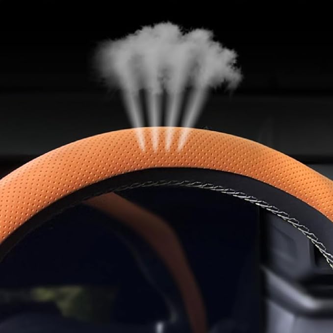 Breathable Non-Slip Ultra-Thin Steering Wheel Cover,Car Steering Wheel Cover Wheel Cover Protector,Atmungsaktive, rutschfeste und ultradünne Lenkradabdeckung