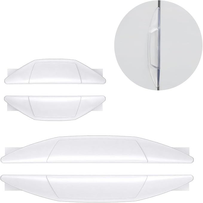 Auto Door Side Edge Protection Guard,4 Pcs Car Door Anti-Collision Strip, Self-Adhesive Anti-Scratch Collision Protector Trim Sticker for Most Car Truck (White)