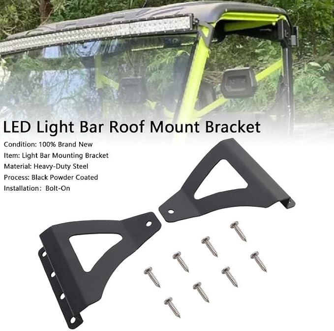 LED Light Bar Roof Mount Bracket 50"/52" 16-25 for Can-am Defender w/ Pro Fit Cage 2016+, Maverick Trail w/ Pro Fit Cage 2016+ Model