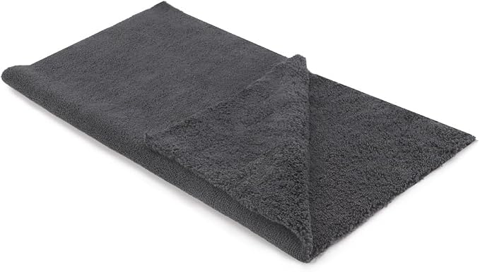 SPTA Microfiber Cleaning Towel, Microfiber Cleaning Cloth for Car Washing, 12 Pack Streak-Free, Ultra Absorbent, Washable for All Purpose Terry Microfiber Towels, 16.1in x 16.1in, 350GSM, Grey-MT038