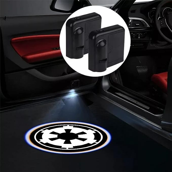2pcs 3D Magnetic Car Door Step LED Welcome Logo Shadow Ghost Light Projector Lamp fits All Car Models (Emblem2) by DmStore
