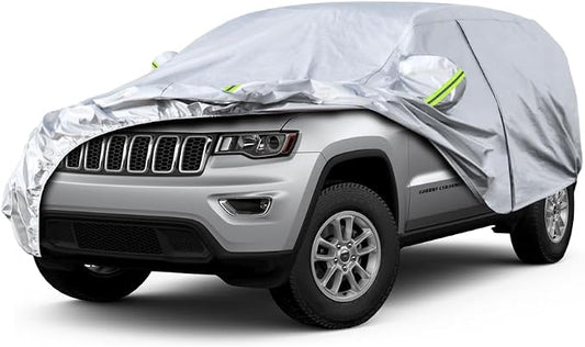 Koukou SUV Car Cover Custom Fit Jeep Compass from 2006 to 2025, Waterproof All Weather for Automobiles, Sun Rain Dust Snow Protection. (Ships from US Warehouse, Arrive Within 3-7 Days)