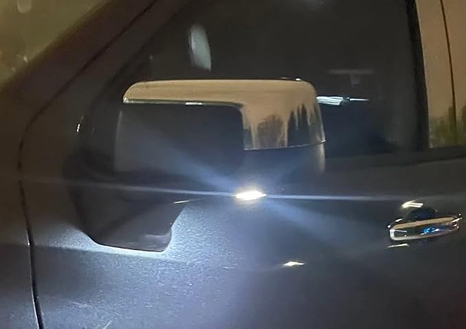 iJDMTOY White 18-SMD Full LED Under Side Mirror Puddle Lights Compatible With 2019-up Chevrolet Silverado Suburban/Tahoe, GMC Sierra Yukon, Cadillac Escalade, etc