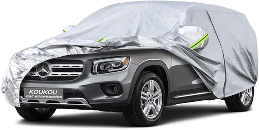 Koukou 6 Layers Car Cover Custom Fit 2019-2025 Mercedes Benz GLB Class, Waterproof All Weather for Automobiles, Sun Rain Dust Snow Protection. (Ship from US Warehouse, Arrive Within 3-7 Days)