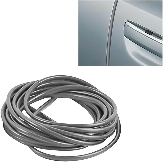 16Ft (5M) Car Door Edge Protector, Auto Trim Door Edge Guard,Grey | Anti-Collision Car Door Entry Guard Protective Strip, No Glue
