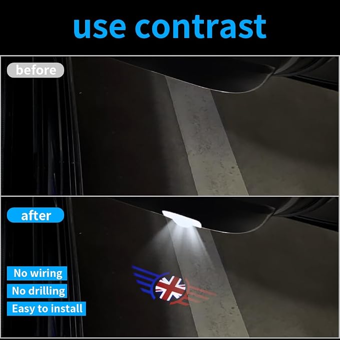 2 pcs LED Car Door Logo Lights Courtesy Projector Laser Puddle lamp Ghost Shadow Light Accessories Compatible with r55/r56/r57/r58/r59/r60/r51/f54/f56/f55/f60 (10)