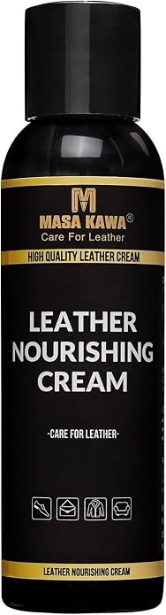 Masa Kawa Leather Care Conditioner Nourishing Cream, 4.06oz | Leather Moisturizer Rejuvenator Polish Cleaner, Protection Balm for Leather Bags,Car Seats, Boots, Jacket, Furniture