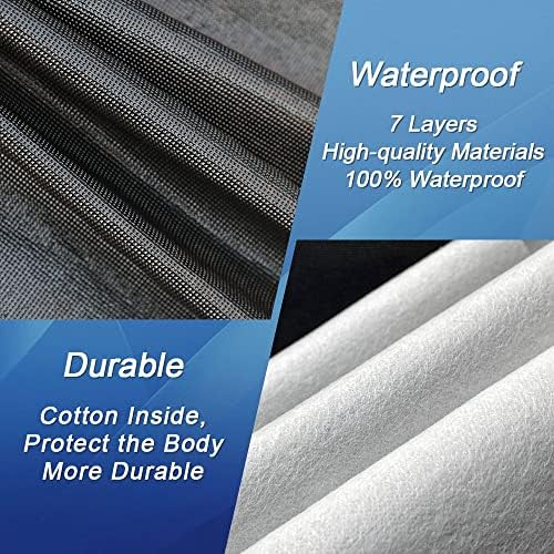 KouKou Waterproof SUV Car Cover Suitable for Chevy Equinox Chevrolet from 2005 to 2025, 7 Layers Windproof All Weather Waterproof Outdoor Cover Sun Rain UV Dust Snow Protection. Black