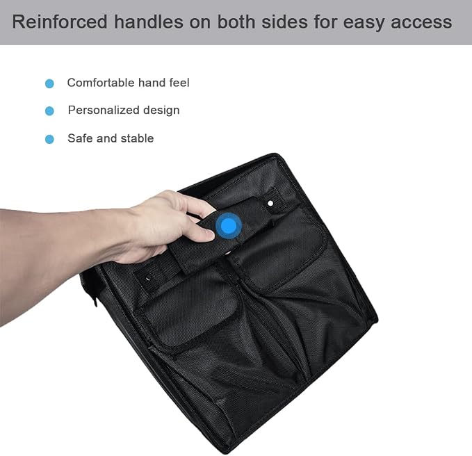 Non-slip Car Organizer, Multi-Use Collapsible Car Storage Box, Portable Auto Cargo Storage Bin for Car SUV Truck, Waterproof Outdoor Camping Picnic Storage Container,