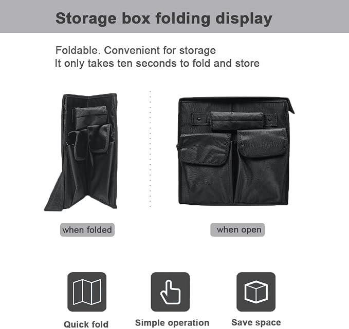 Non-slip Car Organizer, Multi-Use Collapsible Car Storage Box, Portable Auto Cargo Storage Bin for Car SUV Truck, Waterproof Outdoor Camping Picnic Storage Container,