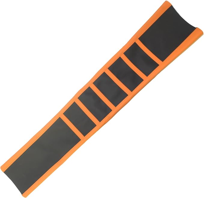 Universal Motorcycle Seat Cover Non-Slip Suitable Rubber Striped Seat Covers Soft for CRF150F CRF230F CRF250F CRF 150F 230F 450F 450R 250R Dirt Pit Bike Motocross Motorbike Off Road (Black+Orange)