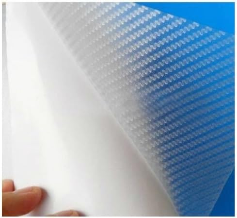 VViViD Clear Transparent Dry Carbon Fibre Vinyl Wrap Twill Weave Adhesive Film DIY Roll (2ft x 5ft)