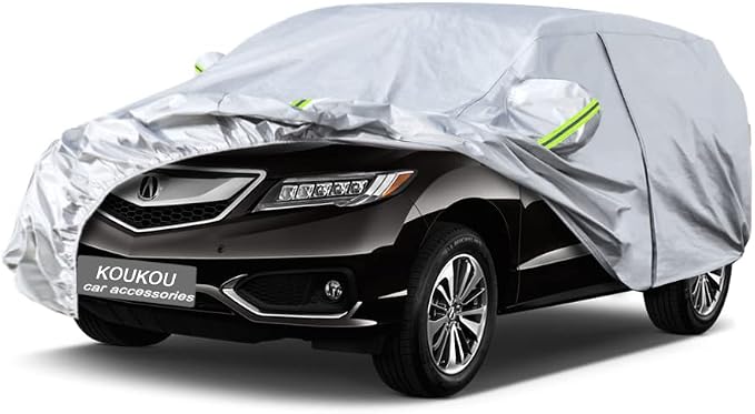 Koukou 6 Layers Car Cover Custom Fit Acura RDX from 2007 to 2025, Waterproof All Weather for Automobiles, Sun Rain Dust Snow Protection. (Ships from US Warehouse, Arrive Within 3-7 Days)