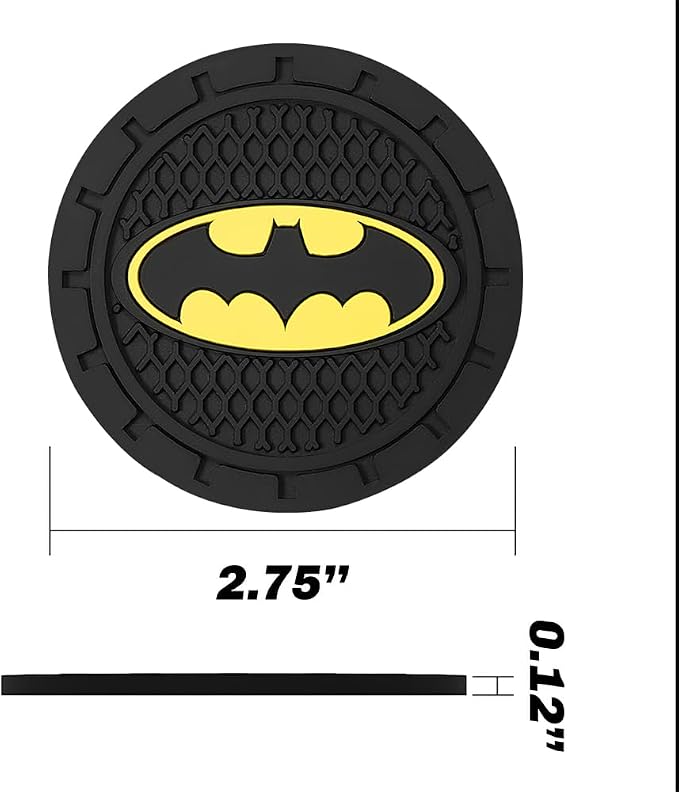 Cup Holder Insert Coaster for Batman DC Fans,Anti Slip Car Cup Coaster Interior Accessories