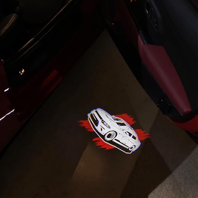 2PCS Door Lights Logo Car Accessories Led Compatible for Charger 2006-Present Projector Ghost Shadow Puddle Courtesy Step Lights (Side)