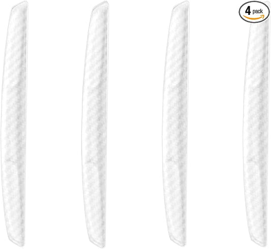4Pcs Universal Car Door Edge Guards，Silicone Car Bumper Body Protector Trim Guard Auto Rearview Mirror Anti Collision Protector(Transparent)
