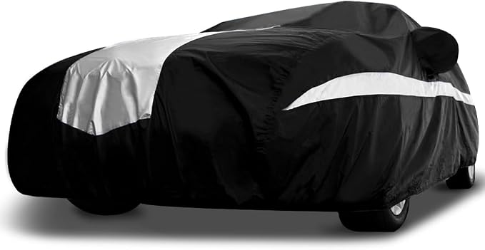 Titan Stingray Car Cover - Multi-Layer All Weather Protection for Sedans 186-202”. Waterproof, UV Blocking, Scratch Resistant. Drivers Side Zippered Access.