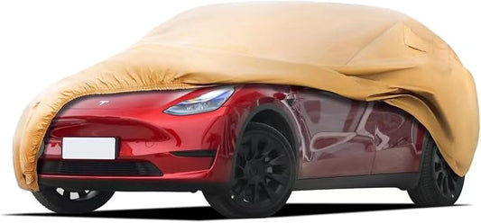 Heavy Duty Outdoor Car Cover Custom Fit for 2020-2026 Tesla Model Y,Windproof All Weather Waterproof Sun Rain UV Dust Snow Protection Outdoor Car Covers