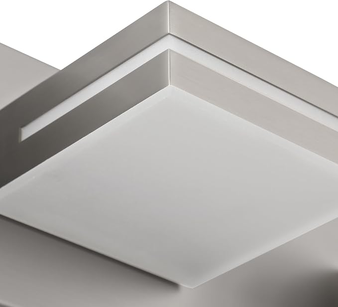 SineRise LED Modern Bathroom Vanity Light Fixtures (6-Light, 48-Inch), Brushed Nickel Modern Acrylic Bathroom Wall Lighting Fixtures Over Mirror (Cool White 6000K)
