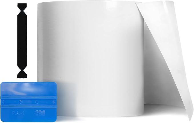 VViViD Clear Bra Paint Protection Bulk Vinyl Wrap Film Including 3M Squeegee and Black Felt Applicator (Bulk ROLL - 12 Inch x 240 Inch (20ft)
