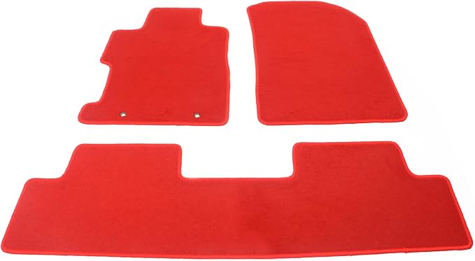 Fit 2006-2011 Honda Civic Floor Mat Nylon Red | IKON MOTORSPORTS, Factory Fitment Front & Rear Car Floor Mats Liner Carpets Replacement 3PC