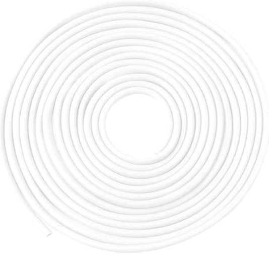 ESUPPORT U Shape Car Door Moulding Protector Strip Edge Guard Trim Seal | 16ft 5M U Shape Auto Rubber Protect Stripping Anti-Scratch Anti-Collision Guards White